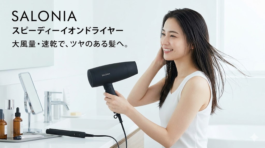 サロニア スピーディーイオンドライヤーの使用イメージ