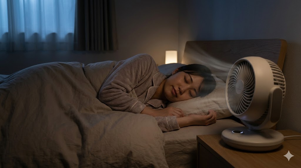 就寝中の女性