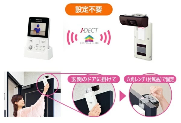 モニター付きドアカメラの設置方法