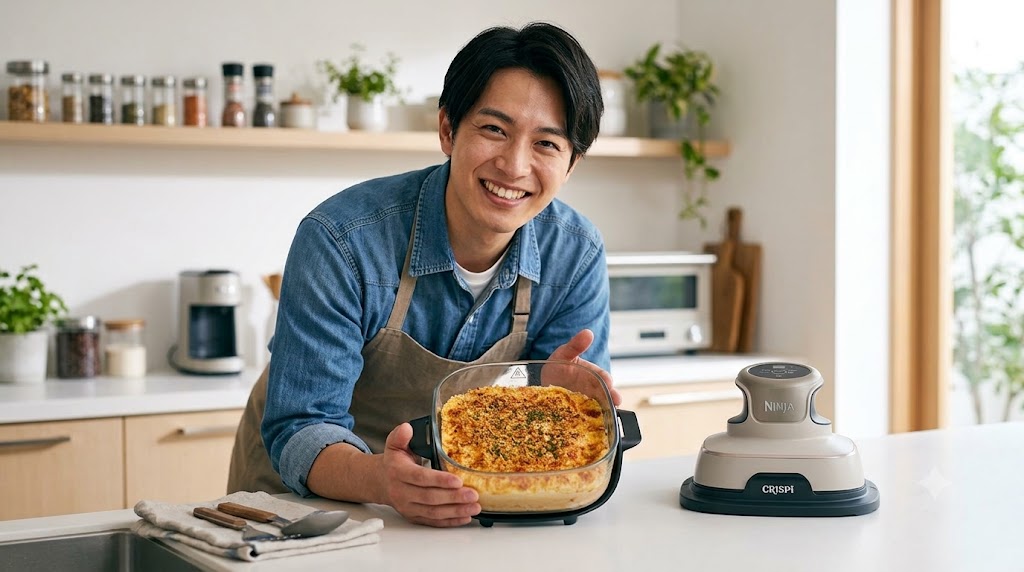 Ninja Crispiでクリスプを作った男性