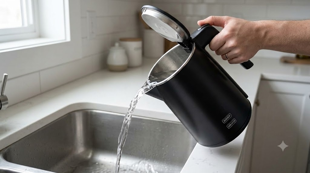 中の水を捨てる