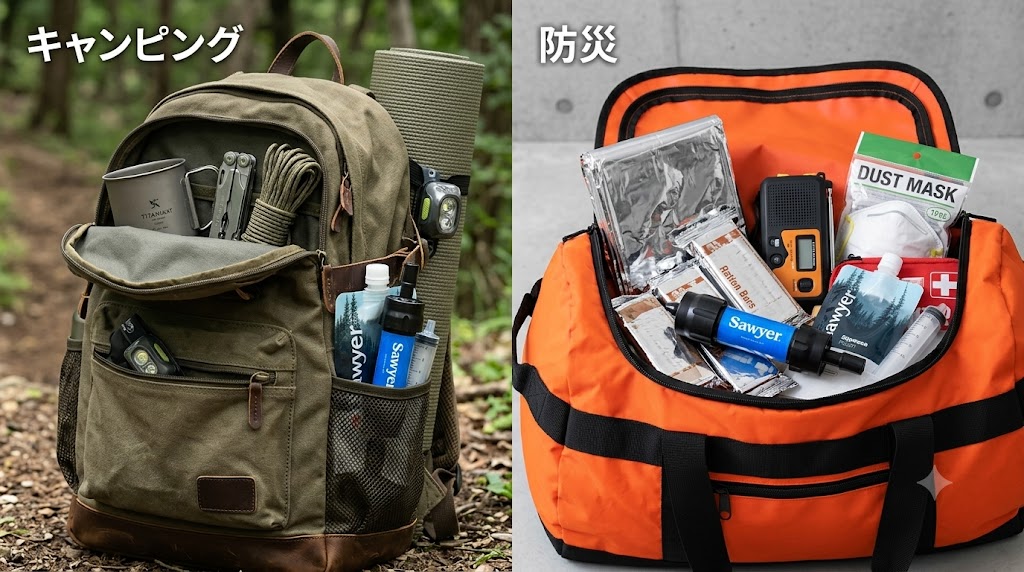 キャンプや防災用品としてのソーヤー ミニ